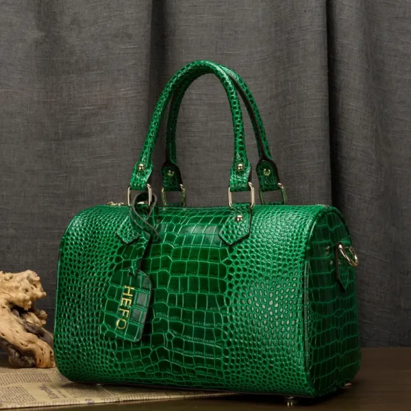 Genuine Leather Croc Glam Doctor Bag 1