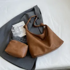 Vegan Leather Retro Knot Bag Set Hobo 10