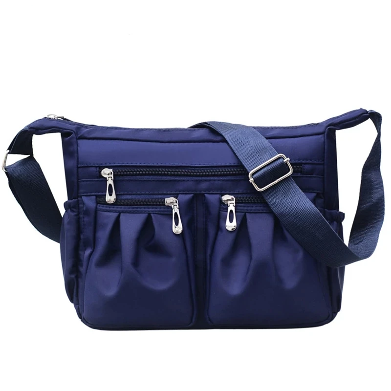 Nylon Multi-Zipper Pocket Sling Bag 1