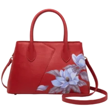 Genuine Leather Floral Blossom Tote 9