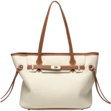 Genuine Leather Detail Delight Carryall Tote 3