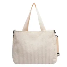 Corduroy Pleated Tote 6