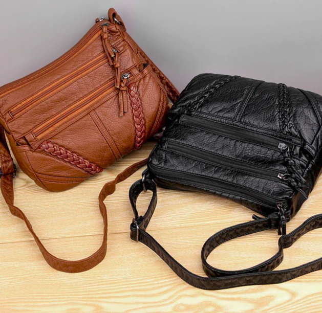 Vegan Leather Boho Braided Sling Bag 2